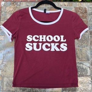 School Sucks Crop Top